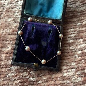 14K Pink Pearl Bracelet